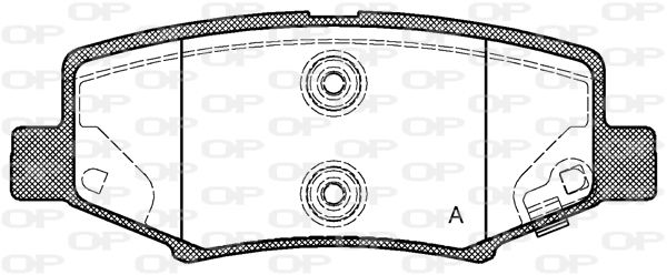 OPEN PARTS Комплект тормозных колодок, дисковый тормоз BPA1264.02